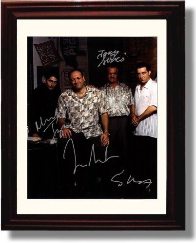 8x10 Framed Sopranos - Bada Bing Autograph Promo Print - Sopranos Cast Framed Print - Television FSP - Framed   