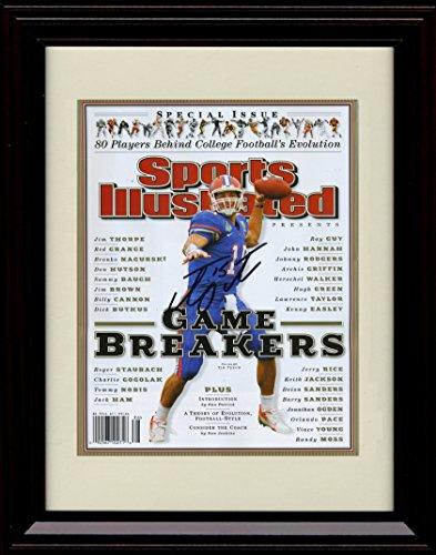 Framed 8x10 Tim Tebow SI Autograph Promo Print - Florida Gators - Game Breakers Framed Print - College Football FSP - Framed   