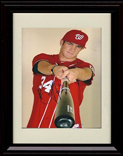 Framed 8x10 Bryce Harper Hitting Pose Autograph Replica Print Framed Print - Baseball FSP - Framed   