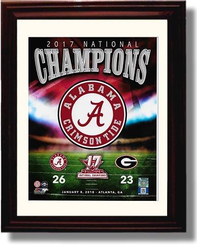 Unframed Alabama vs Georgia Championship Game Scorecard Print - 2017 Champions! Unframed Print - College Football FSP - Unframed   