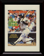 Framed 8x10 Rickey Henderson SI Autograph Replica Print - Bronx Burner! Framed Print - Baseball FSP - Framed   