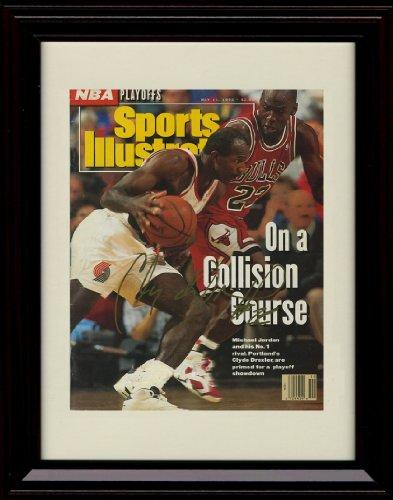 Unframed Clyde Drexler SI Autograph Promo Print - Portland Trail Blazers Unframed Print - Pro Basketball FSP - Unframed   