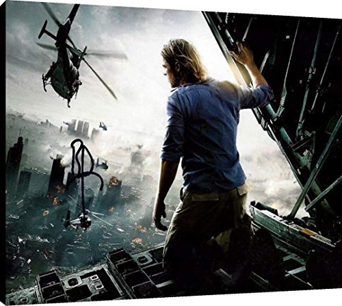 Acrylic Wall Art:  Brad Pitt Autograph Print - WWZ Acrylic - Movies FSP - Acrylic   