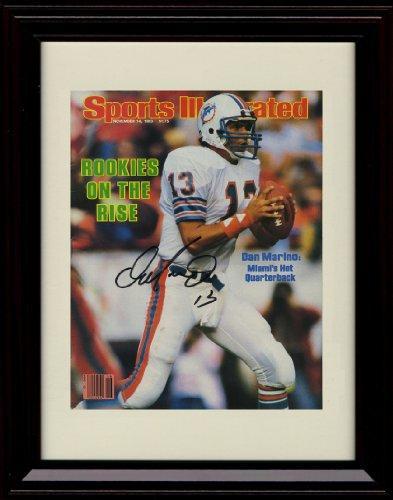 8x10 Framed Dan Marino - Miami Dolphins SI Autograph Promo Print Framed Print - Pro Football FSP - Framed   