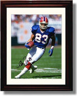 Andre Reed Signed 7x Pro Bowler Buffalo Blue Custom Double-Suede Frame — RSA