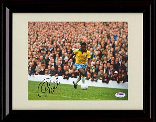 8x10 Framed Pele Autograph Promo Print - Team Brazil - World Cup Framed Print - Soccer FSP - Framed   