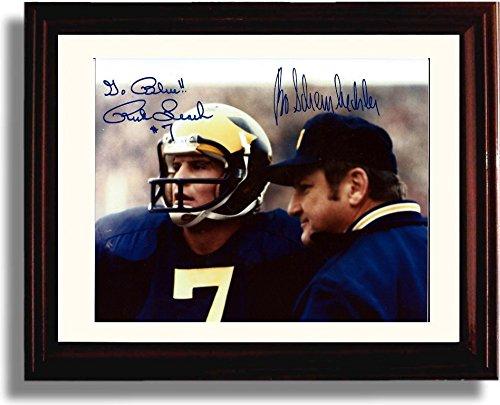 Framed 8x10 Rich Leach & Bo Schembechler Michigan Wolverines Autograph Promo Print Framed Print - College Football FSP - Framed   