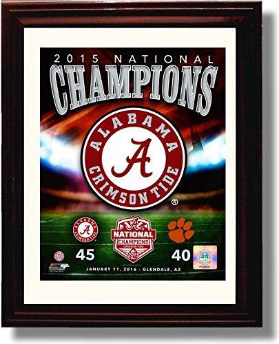 Unframed Alabama vs Clemson Championship Game Scorecard Print - 2015 Champions! Unframed Print - College Football FSP - Unframed   