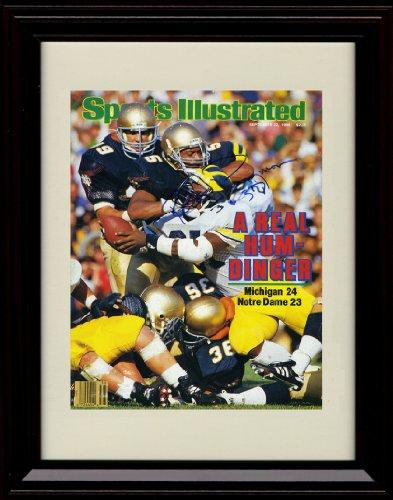 Framed 8x10 Robert Perryman SI Autograph Promo Print - Michigan Wolverines - 9/22/86 Framed Print - College Football FSP - Framed   