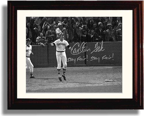 Framed 8x10 Carlton Fisk Autograph Replica Print Framed Print - Baseball FSP - Framed   