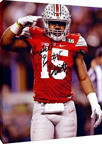 Acrylic Wall Art:   Ohio State Ezekiel Elliott 'Buckeye Salute Autograph Print Acrylic - College Football FSP - Acrylic   