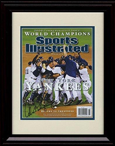 Framed 8x10 Alex Rodriguez SI Autograph Replica Print - 2009 Champs Framed Print - Baseball FSP - Framed   