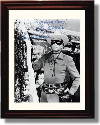 Unframed Lone Ranger Autograph Promo Print - Black and White Unframed Print - Television FSP - Unframed   