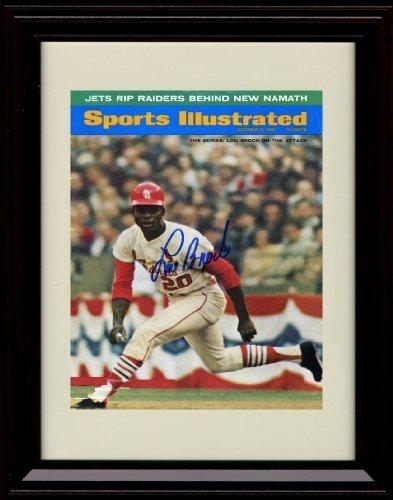 Unframed Lou Brock SI Autograph Replica Print - 1967 Champs! Unframed Print - Baseball FSP - Unframed   