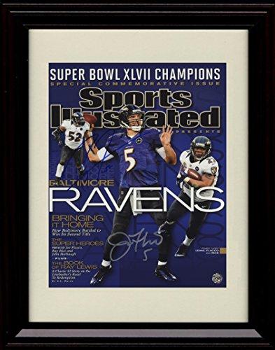 Unframed Joe Flacco/Ray Lewis - Baltimore Ravens SI Autograph Print - 2012 Champs! Unframed Print - Pro Football FSP - Unframed   