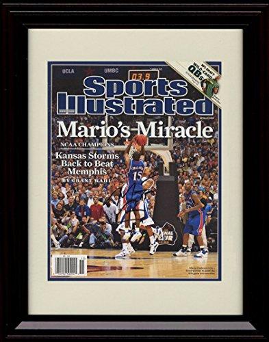 Unframed Mario Chalmers SI Autograph Promo Print - Kansas Jayhawks Champs! Unframed Print - College Basketball FSP - Unframed   