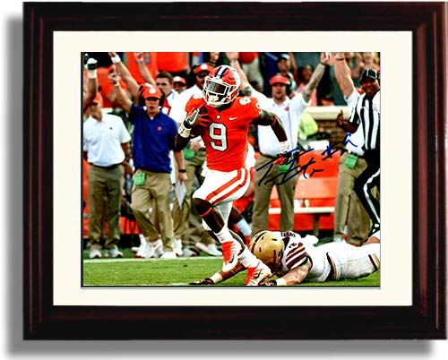 Framed 8x10 Clemson Tigers - Travis Etienne On The Run Autograph Promo Print Framed Print - College Football FSP - Framed   