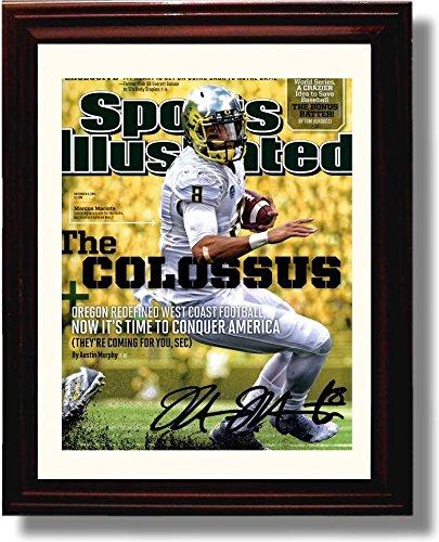 Framed 8x10 Oregon Ducks - Marcus Mariota "Colossus" SI Autograph Promo Photo Framed Print - College Football FSP - Framed   