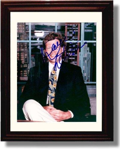 8x10 Framed David Letterman Autograph Promo Print - David Letterman Framed Print - Television FSP - Framed   