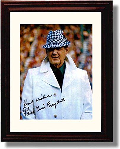 Unframed Alabama Football Bear Bryant "Best Wishes" Autograph Promo Print Unframed Print - College Football FSP - Unframed   