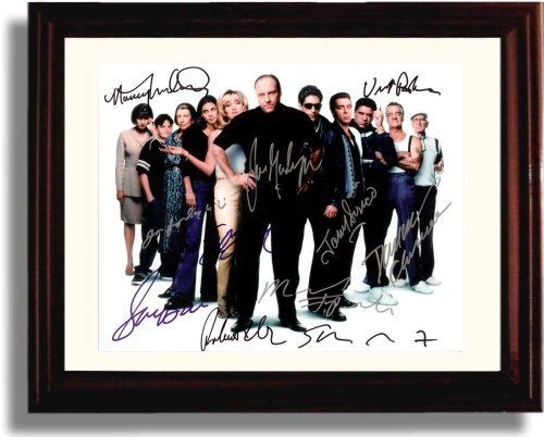 8x10 Framed Sopranos Autograph Promo Print - Sopranos Cast Framed Print - Television FSP - Framed   