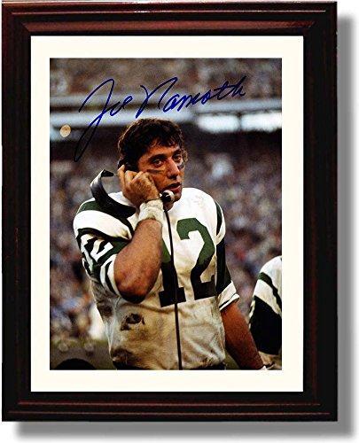 8x10 Framed Joe Namath - New York Jets Autograph Promo Print - Broadway Joe Answers the Call Framed Print - Pro Football FSP - Framed   