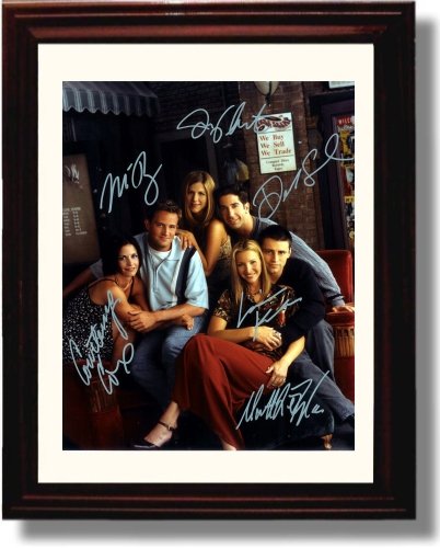 8x10 Framed Friends - Group Shot Autograph Promo Print - Friends Cast Framed Print - Television FSP - Framed   