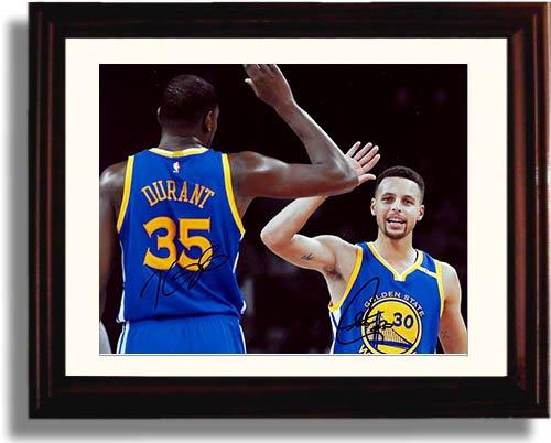 Unframed Stephen Curry & Kevin Durant "Teammates" Spotlight Autograph Promo Print - Golden State Unframed Print - Pro Basketball FSP - Unframed   