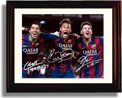 Unframed Lionel Messi, Neymar Jr, Luis Suarez: "The Barcelona Trio" - Unframed Autograph Promo Print Unframed Print - Soccer FSP - Unframed   