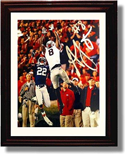 Framed 8x10 Georgia Football "Leaping Catch" A.J. Greene Autograph Promo Print Framed Print - College Football FSP - Framed   