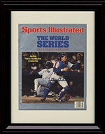 Framed 8x10 Gary Carter SI Autograph Replica Print - 86 Champs! Framed Print - Baseball FSP - Framed   