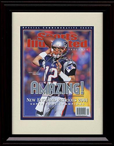 Unframed Tom Brady - New England Patriots SI Autograph Promo Print - 2001 Champs! Unframed Print - Pro Football FSP - Unframed   