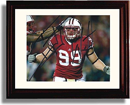 Framed 8x10 JJ Watt Autograph Promo Print - Wisconsin Badgers Framed Print - College Football FSP - Framed   