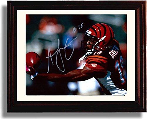 8x10 Framed Cincinatti Bengals - AJ Green "Making the Catch" Autograph Promo Print Framed Print - Pro Football FSP - Framed   