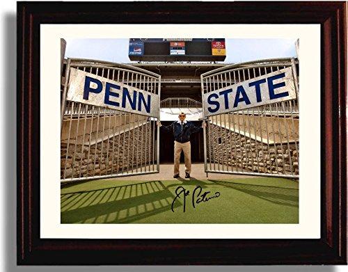 Framed 8x10 Penn State Gates - Coach Joe Paterno Autograph Promo Print Framed Print - College Football FSP - Framed   