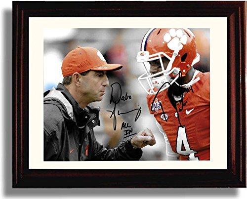 Unframed Clemson Tigers Dabo Swinney & Deshaun Watson Autograph Promo Print Unframed Print - College Football FSP - Unframed   