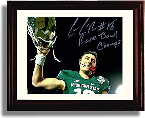 Framed 8x10 Connor Cook Rose Bowl Autograph Promo Print - Michigan State Spartans Framed Print - College Football FSP - Framed   