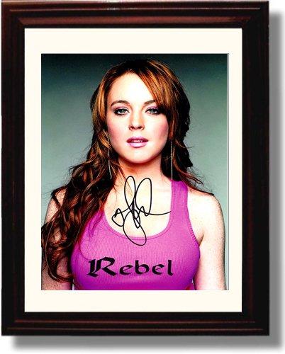 8x10 Framed Lindsay Lohan Autograph Promo Print Framed Print - Movies FSP - Framed   