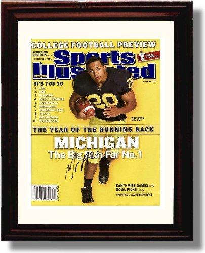 Framed 8x10 Michigan Wolverines - Mike Hart "Big Run for No 1" SI Autograph Promo Print Framed Print - College Football FSP - Framed   