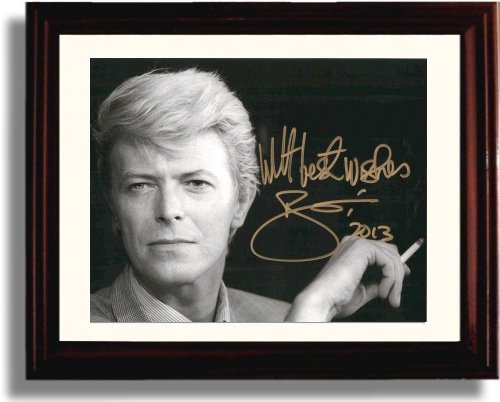 Unframed David Bowie - Microphone Autograph Promo Print Unframed Print - Music FSP - Unframed   