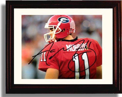 Framed 8x10 Georgia Football Quarterback Aaron Murray Autograph Print Framed Print - College Football FSP - Framed   