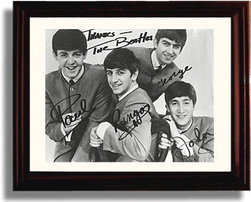 Unframed Beatles Autograph Promo Print Unframed Print - Music FSP - Unframed   