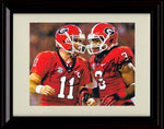 Unframed Aaron Murray and Todd Gurley Autograph Promo Print - Georgia Football- Classic Teammates Unframed Print - College Football FSP - Unframed   