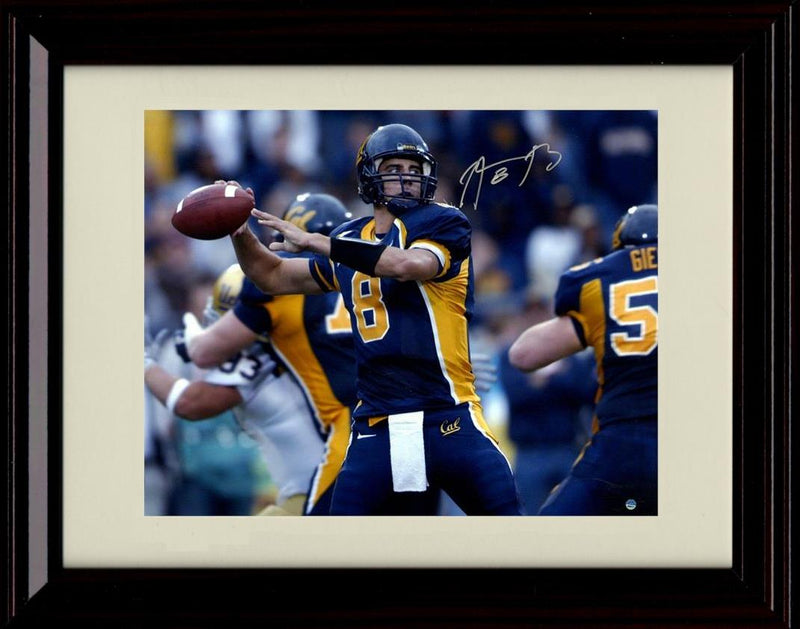 Unframed Aaron Rodgers Autograph Promo Print - University Of California- Looking and Passing Unframed Print - College Football FSP - Unframed   