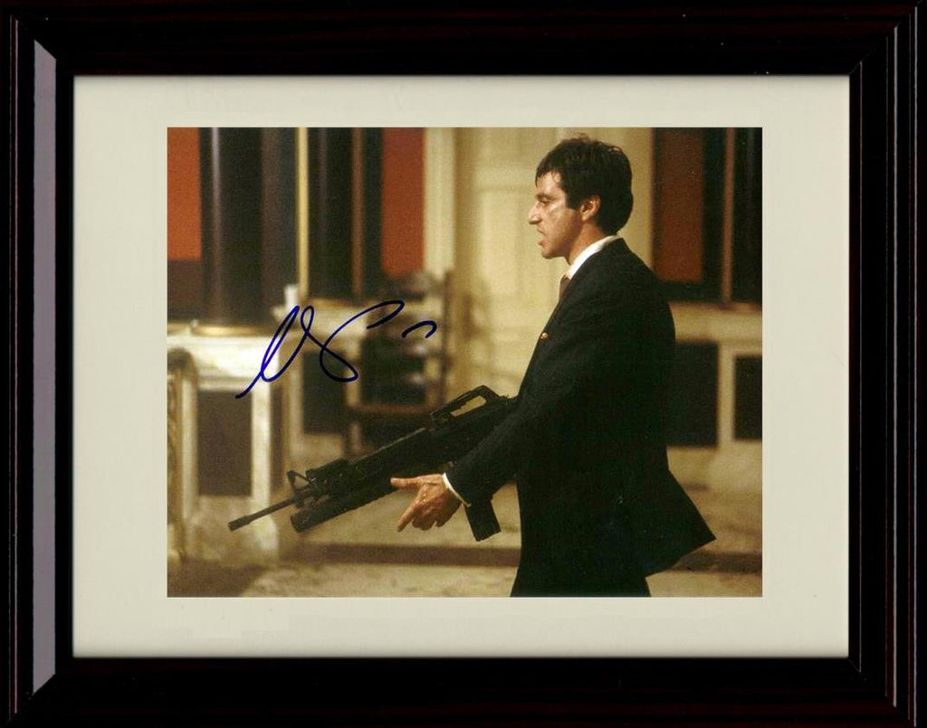 8x10 Framed Al Pacino Autograph Promo Print - Scarface - Big Gun Framed Print - Movies FSP - Framed   