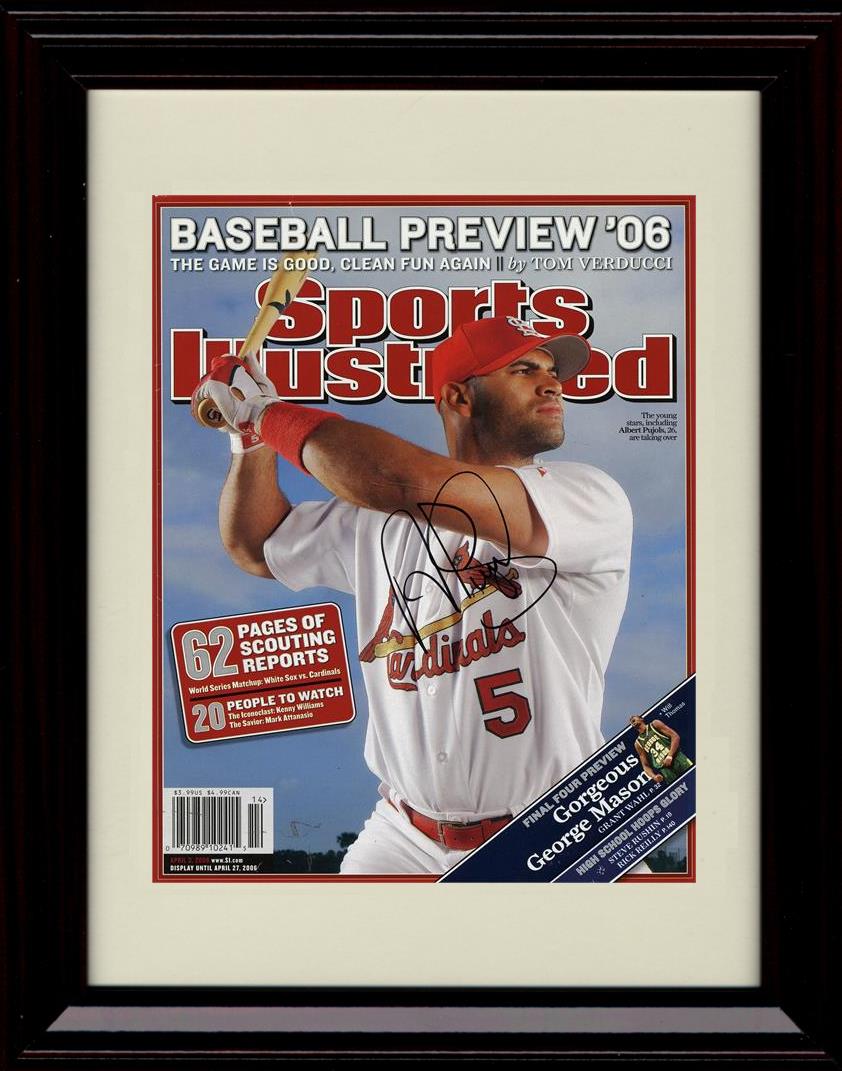 Unframed Albert Pujols - 2006 Sports Illustrated Baseball Preview - St Louis Cardinals Autograph Replica Print Unframed Print - Baseball FSP - Unframed   