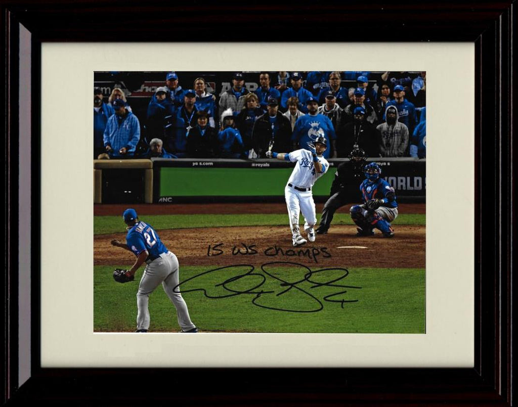 Unframed Alex Gordon - WS Champs Infield - Kansas City Royals Autograph Replica Print Unframed Print - Baseball FSP - Unframed   