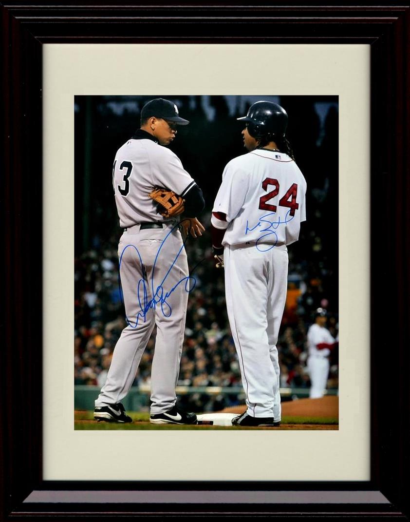 Unframed Alex Rodriguez and Manny Ramirez - Back View - New York Yankees Autograph Replica Print Unframed Print - Baseball FSP - Unframed   