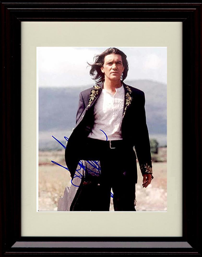 Unframed Antonio Banderas Autograph Promo Print - Carrying Guitar Case Unframed Print - Movies FSP - Unframed   