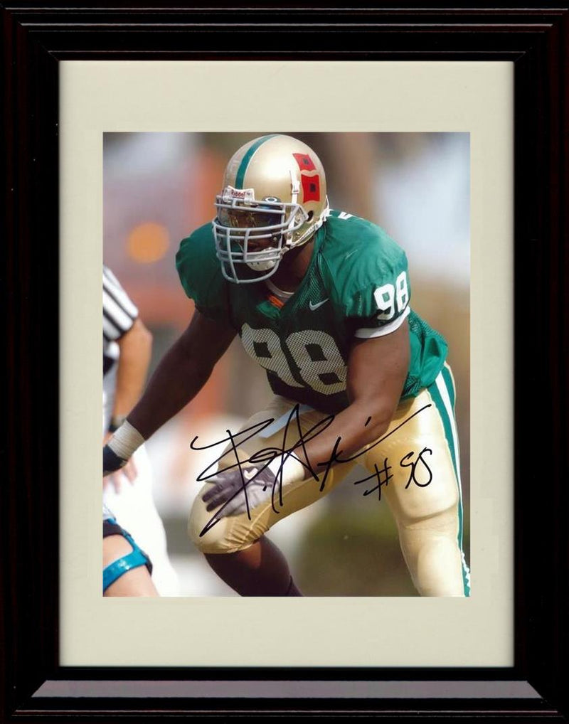 Framed 8x10 Baraka Atkins Autograph Promo Print - Baylor Bears- On the Move Framed Print - College Football FSP - Framed   